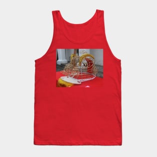 Unfinished grid Chinese Dragon mask on a festival Tank Top